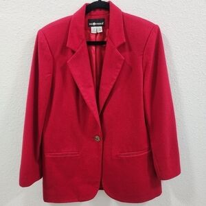 Sag Harbor Red Coat Long Sleeve Blazer Womens Size 10.